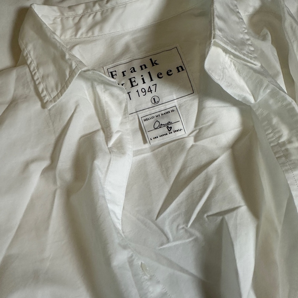 Frank & Eileen White Oona Shirt Button Down New - Picture 6 of 6